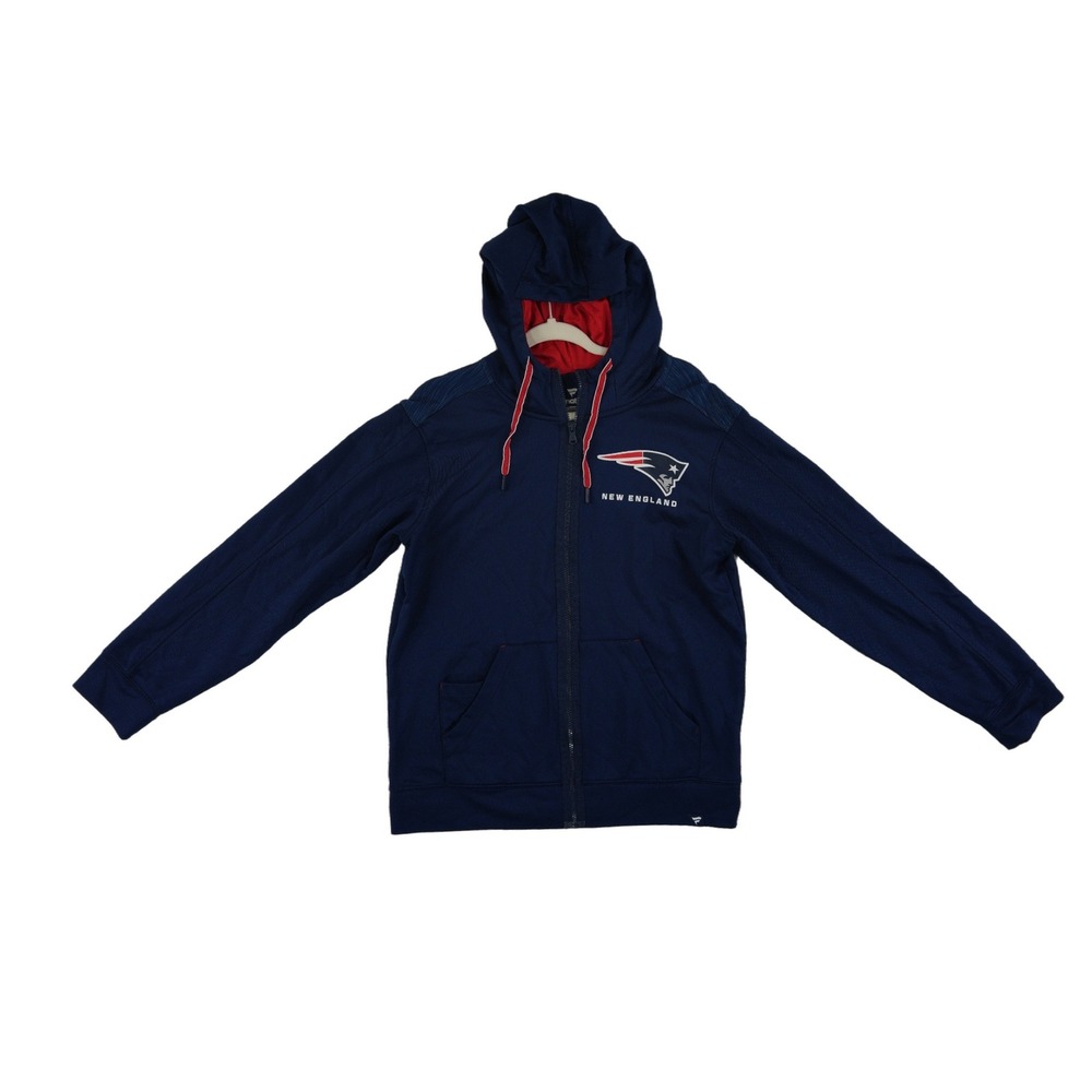 Fanatics Hoodie Men's Size Medium Navy New England Patriots‎ Full Zip Sweatshirt